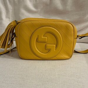 Gucci Yellow Leather “Blondie” Crossbody Bag